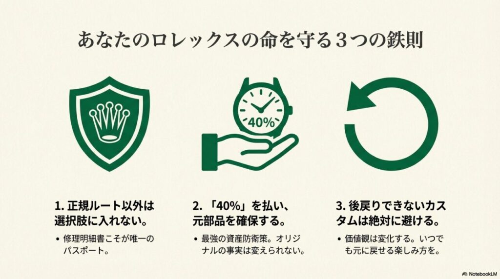 ロレックス 資産価値守る 3つの鉄則 文字盤交換