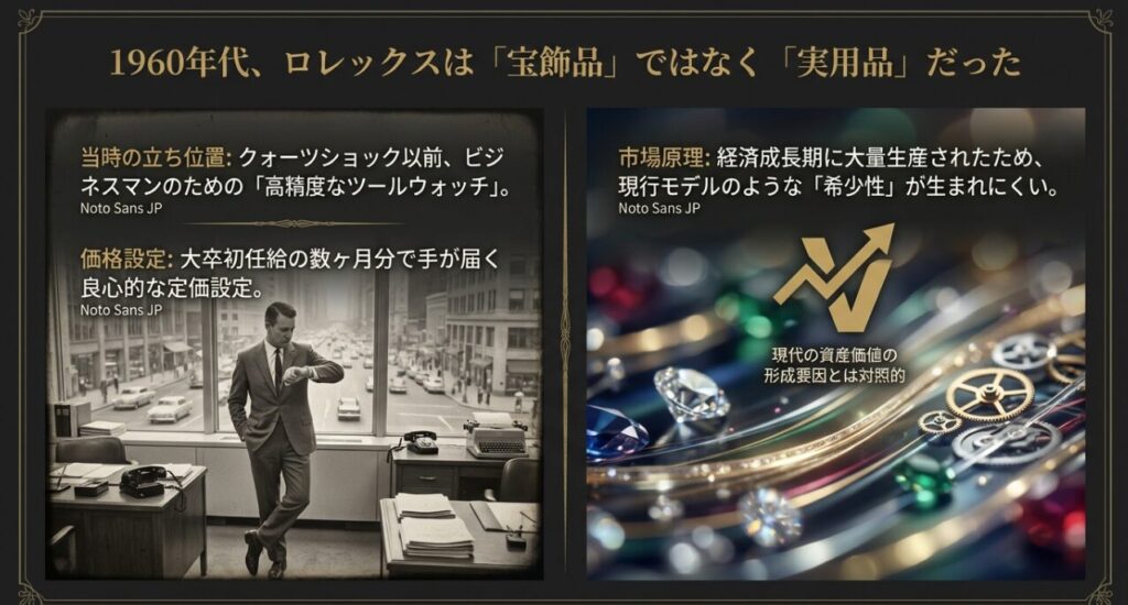 1960年代のロレックスの定価設定と実用時計としての立ち位置