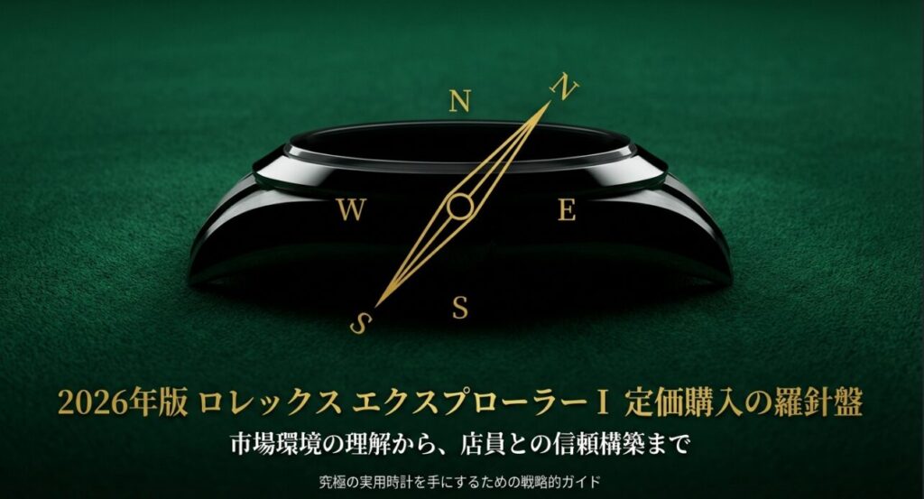 ロレックスエクスプローラー1を定価で購入するための戦略ガイドと羅針盤のイメージ