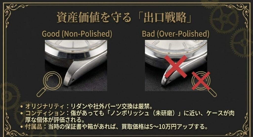 資産価値を維持するためのケース研磨（ポリッシュ）と付属品の重要性