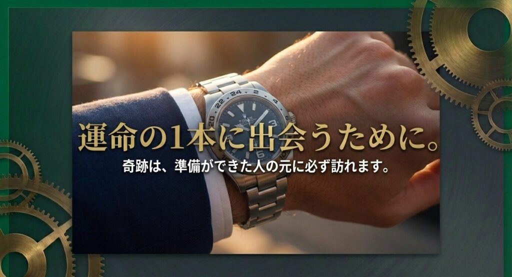 運命のロレックスに出会うための準備と心構え