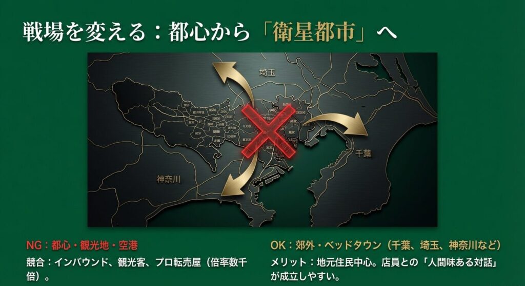 ロレックスマラソン攻略マップ・東京都心から埼玉千葉神奈川の正規店へ