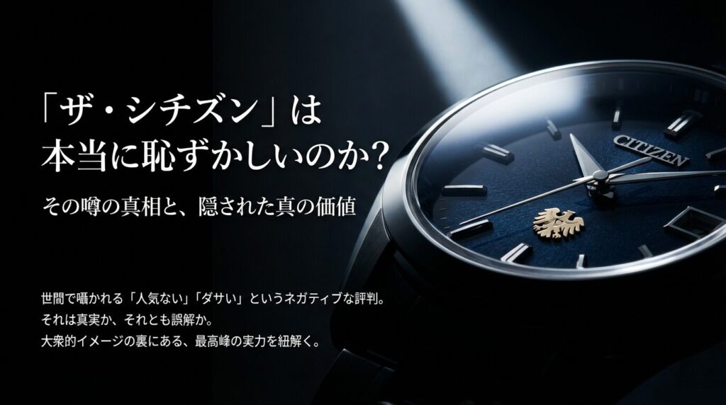 ザ・シチズンは本当に恥ずかしいのか?噂の真相と真の価値