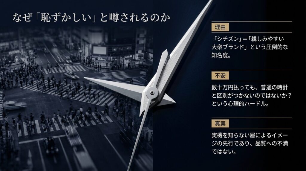 ザシチズンが恥ずかしいと噂される理由とイメージの誤解