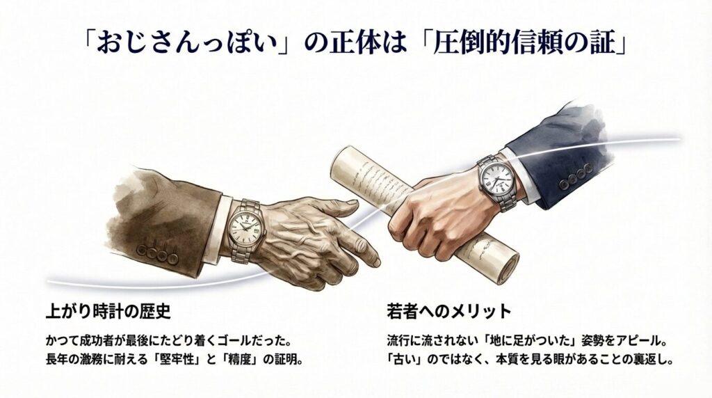 長年の激務に耐える堅牢性と精度の証明である「上がり時計」の歴史