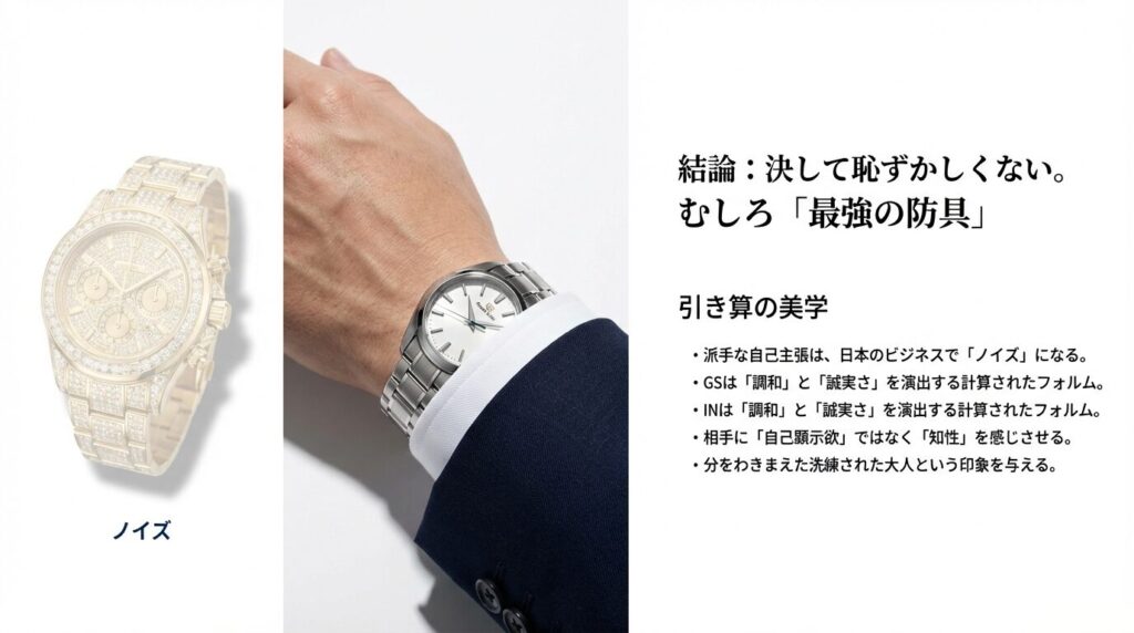 ビジネスにおいてノイズにならない、引き算の美学が光るグランドセイコーのスーツスタイル
